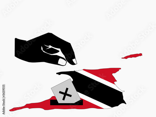 Wallpaper Mural hand voting with ballot paper in Trinidad election Torontodigital.ca