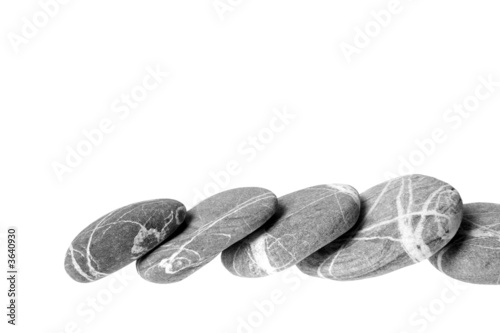 Pile of pebbles isolated on white background