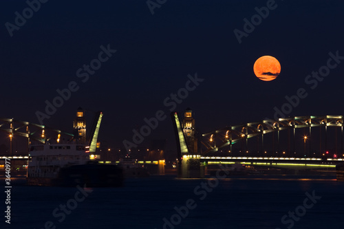 Peter the Great bridge of St. Petersburg
