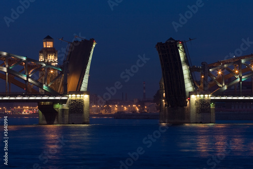 Peter the Great bridge of St. Petersburg