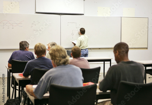 teacher in front of his class