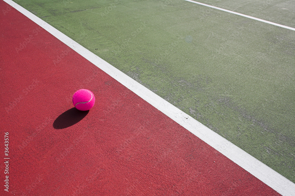 colorful tennis court close up at day time