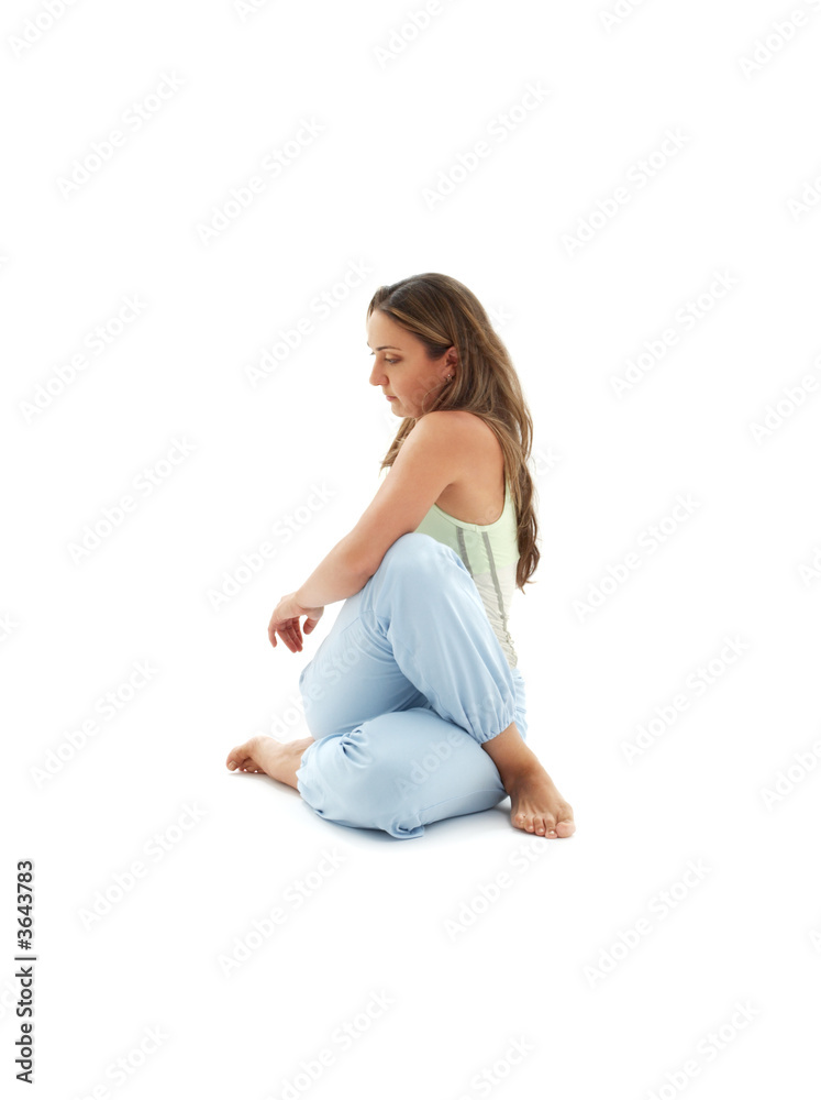ardha matsyendrasana half lord of the fishes pose over white ardha matsyendrasana half lord of the fishes pose over white