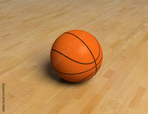 basketball game ball over the hardwood floor (3D) © Victor zastol'skiy