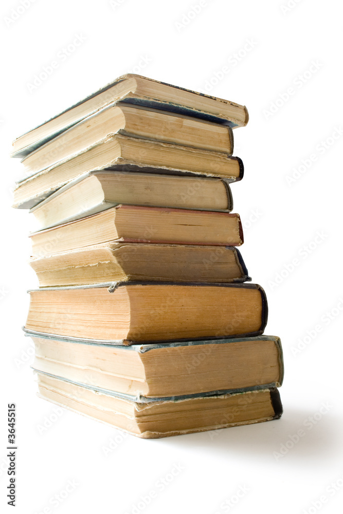old books isolated on white (contains clipping path) old books isolated on white (contains clipping path)