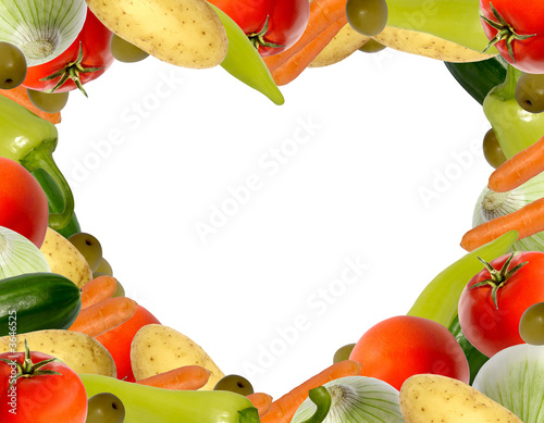 heart-shaped vegetable frame
