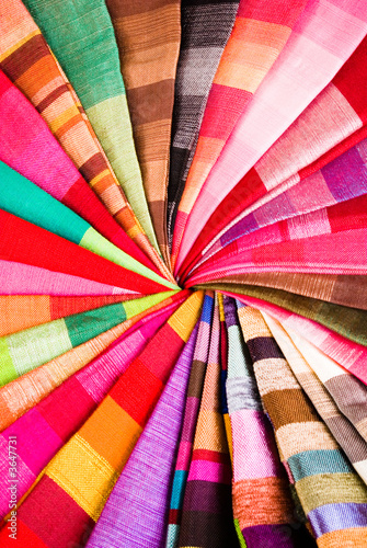 Colored scarf radial composition photo
