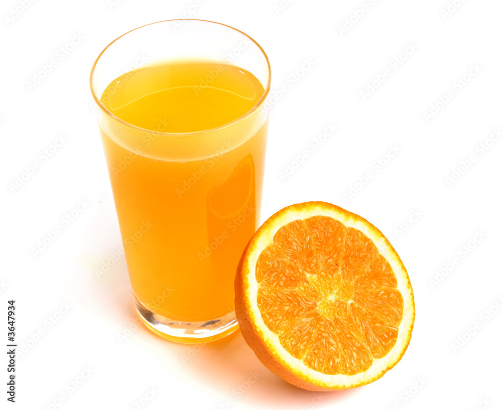 Orange Juice glass isolated on white background Orange Juice glass isolated on white background