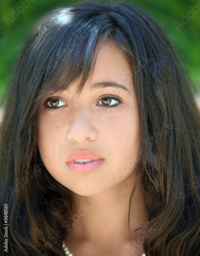 Beautiful teenage girl on a sunny day