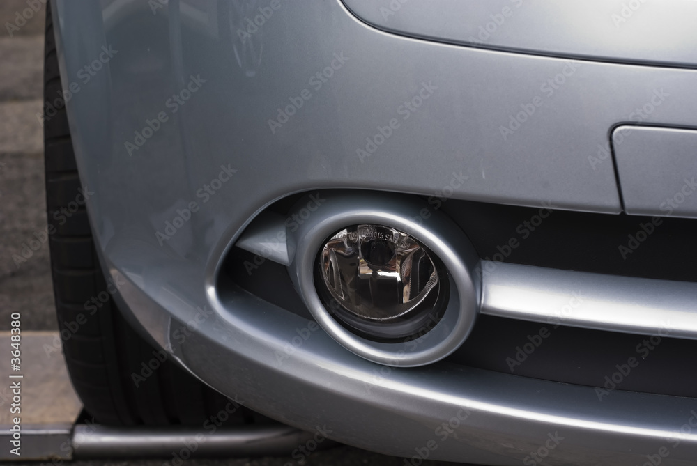 Close up of a car light of a luxury car Close up of a car light of a luxury car