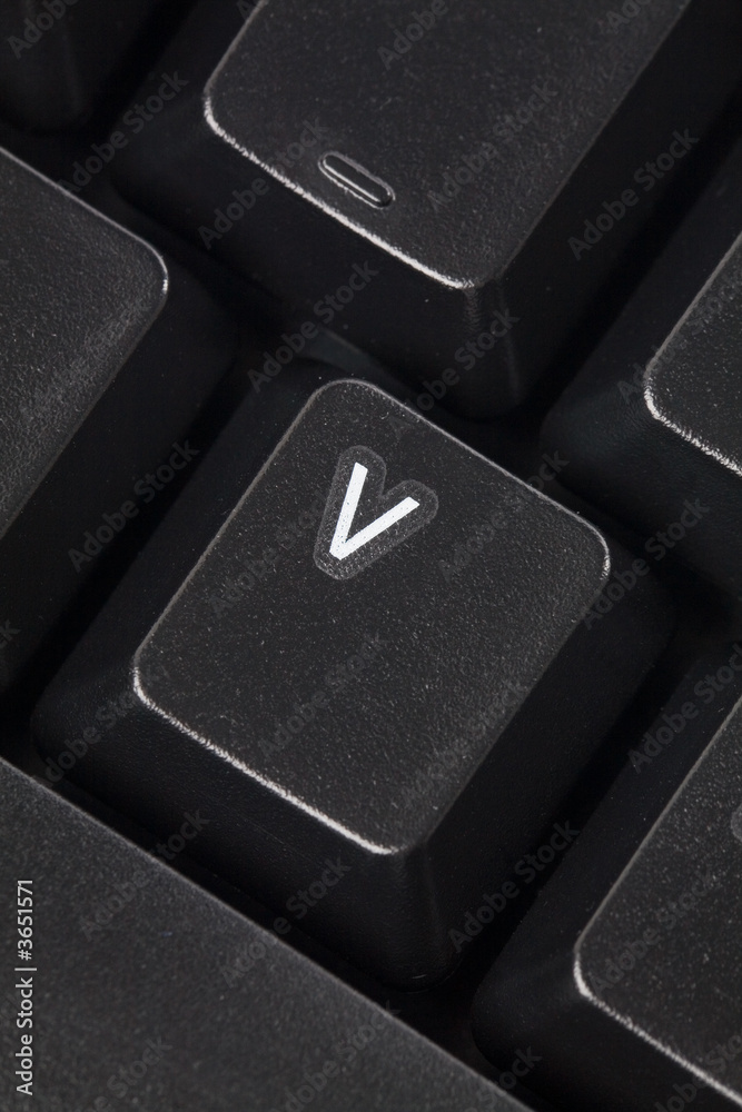 black computer keyboard close up