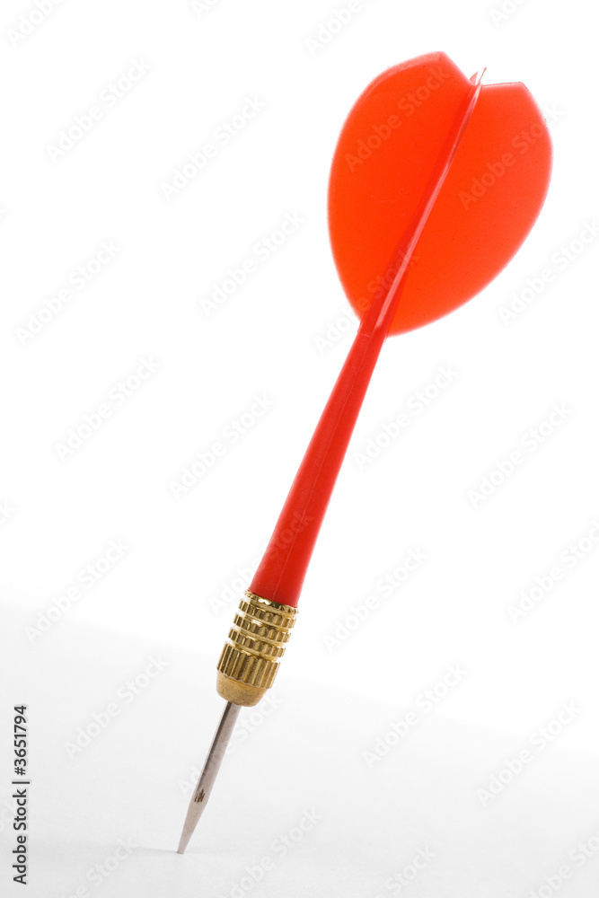 a red dart with white background