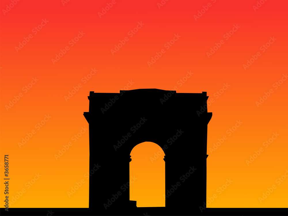 Fototapeta premium Arc de Triomphe at sunset