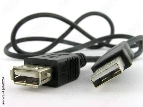 USB-connector. A close up. Isolated on a white background.