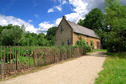 Rural belgium, historical preserved farm house