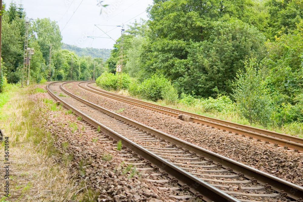 Fototapeta premium landscape with rail