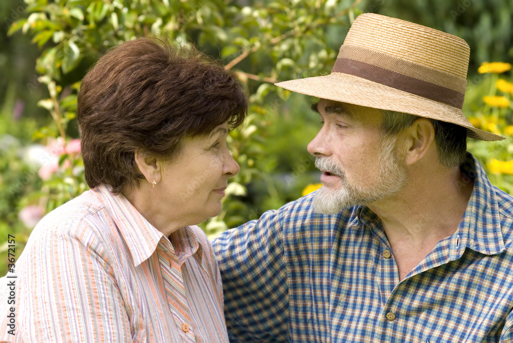 Fototapeta premium romantic senior couple