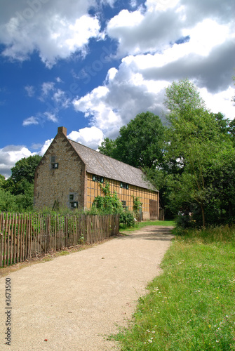 Rural belgium, historical preserved farm house
