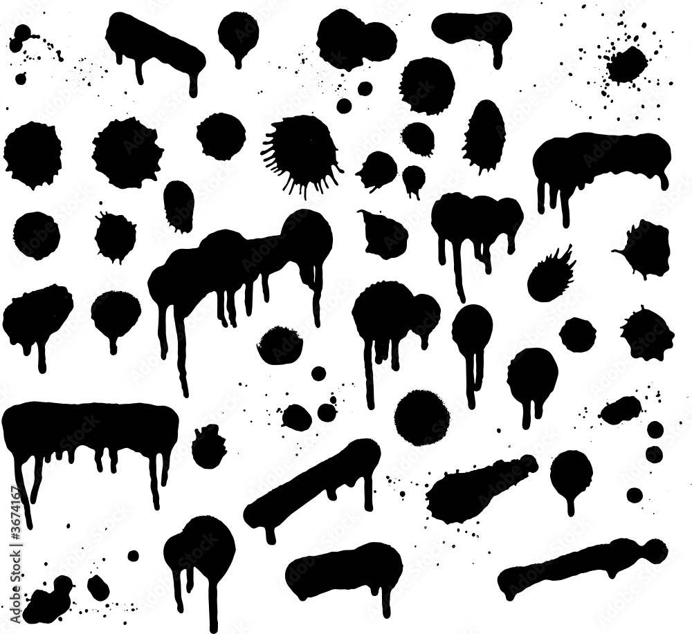 Taches de peinture vectorielles