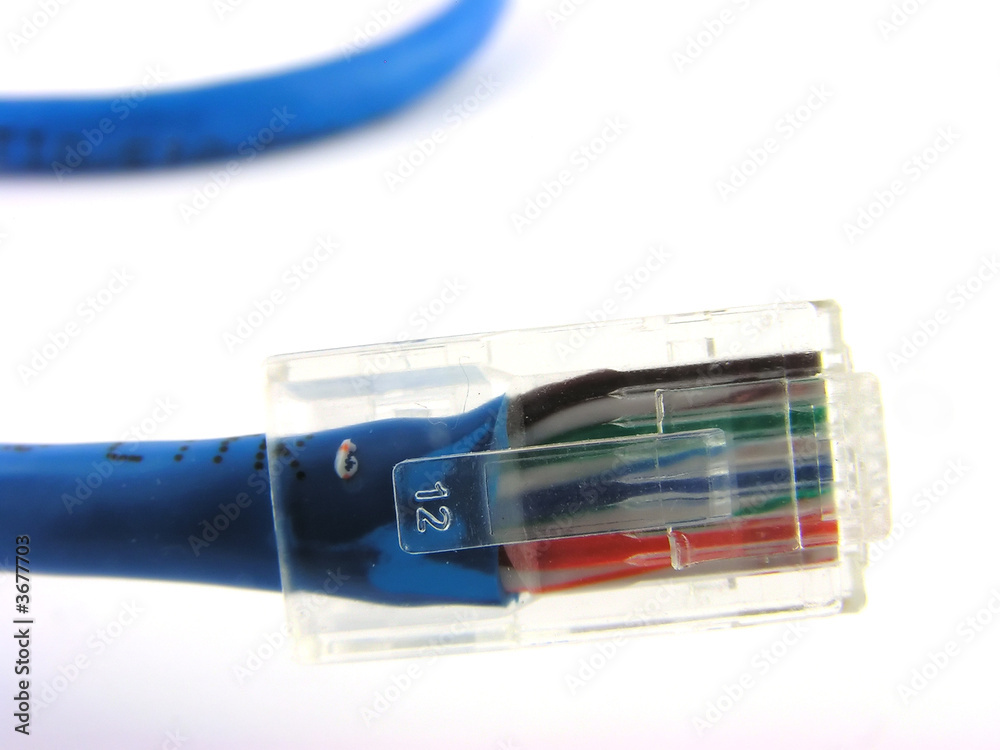 LAN connector. A close up. It is isolated on a white background. LAN connector. A close up. It is isolated on a white background.