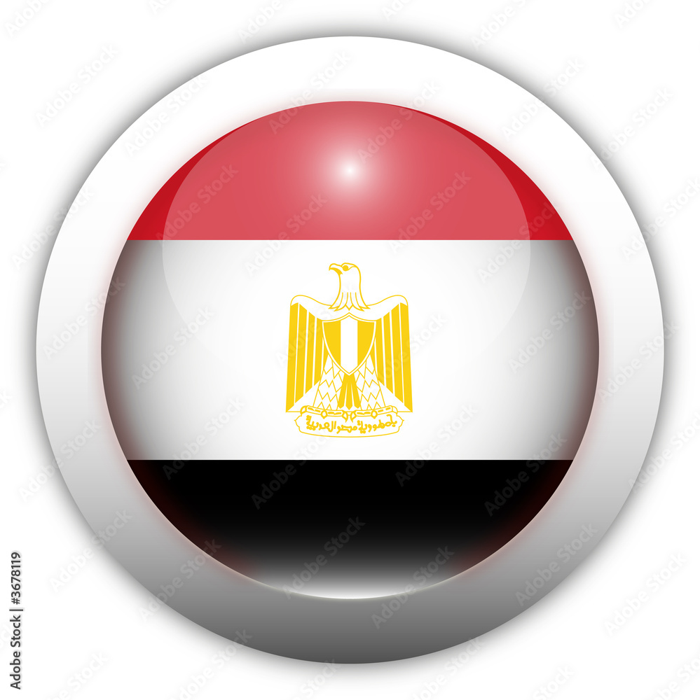 Obraz premium Egypt Flag Aqua Button