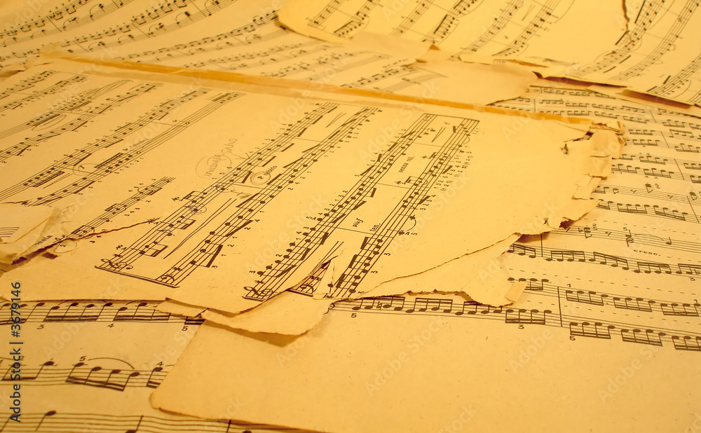 vintage music sheets