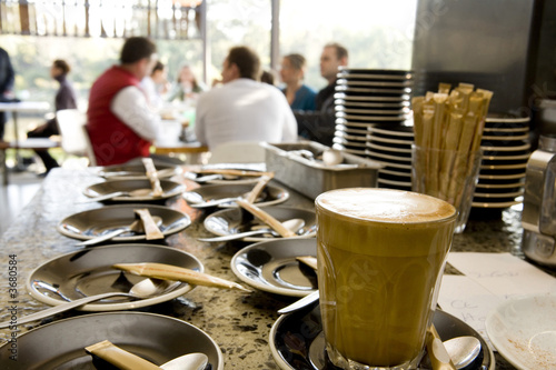 coffee cup and saucer at cafe