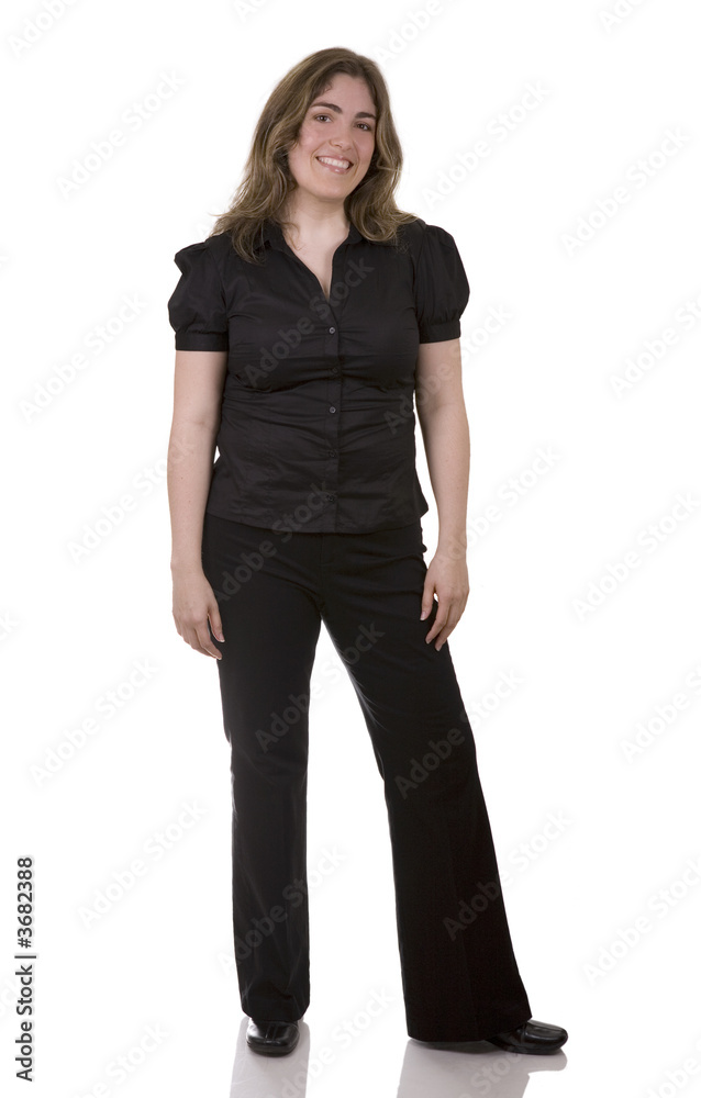 business woman smiling on background wearing black business woman smiling on background wearing black