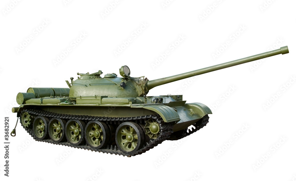 russian military tank isolated on white background