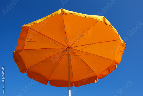 Bright yellow sunshade parasol