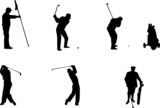 golfer silhouettes