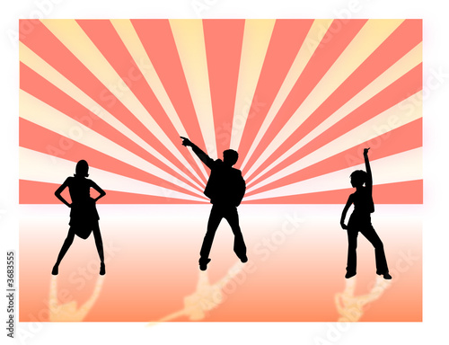 disco dancing vector