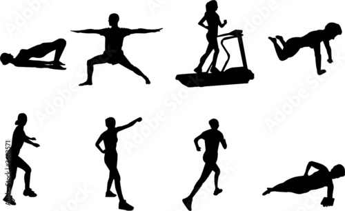 exercise silhouettes