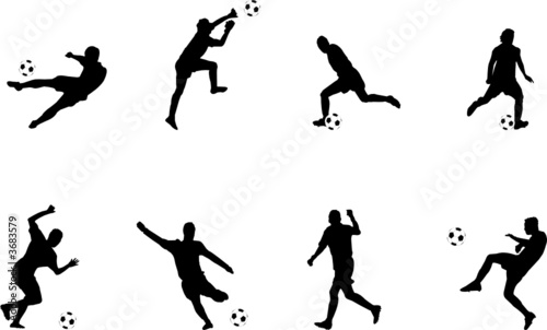 soccer player silhouettes © Slobodan Djajic