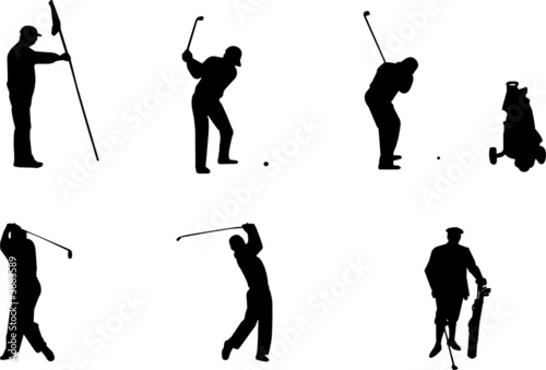 golfer silhouettes