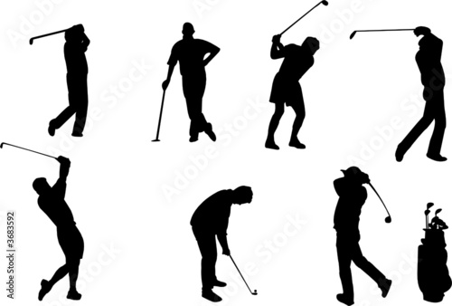 golfer silhouettes