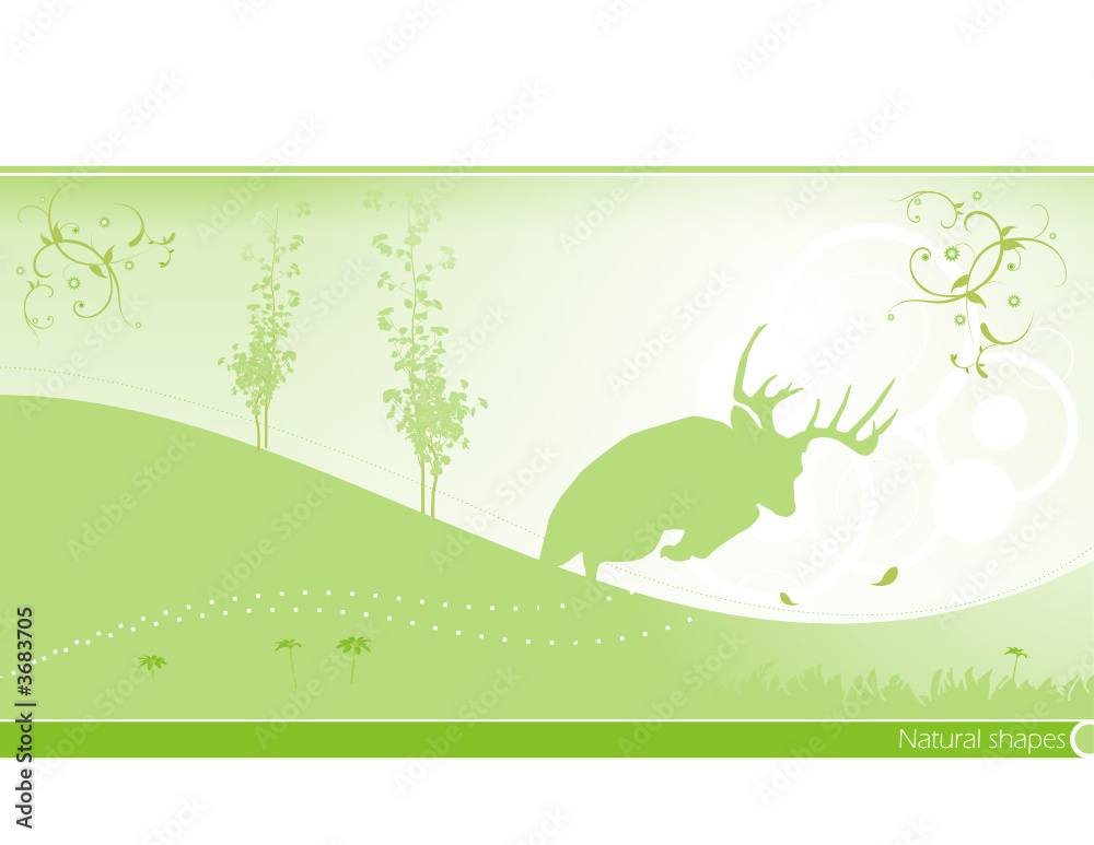 Fototapeta premium composicion de naturaleza en vector