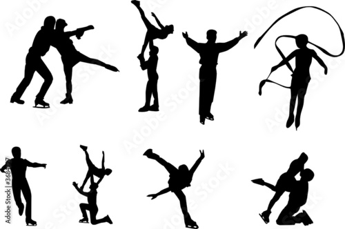 figure skating silhouettes