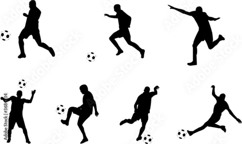Wallpaper Mural soccer player silhouettes Torontodigital.ca