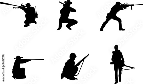soldiers silhouettes