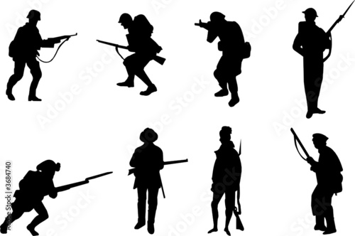 soldiers silhouettes