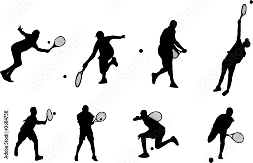 tennis silhouettes