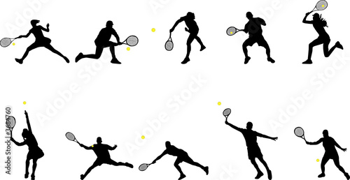 tennis silhouettes