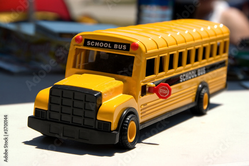 Toy school Bus front focus
