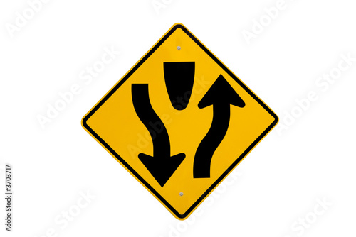  median ahead road sign