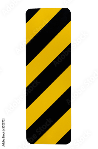  hazard or a caution road sign  isolated on white backround