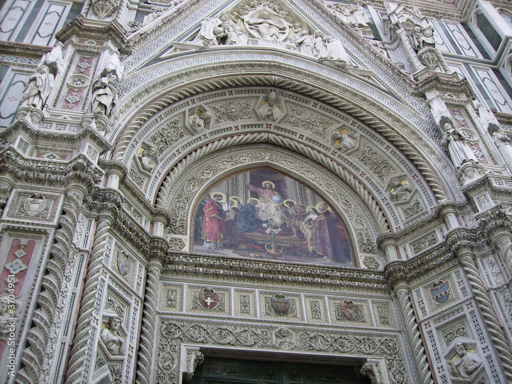 Doorway detail, the Duomo, Florence