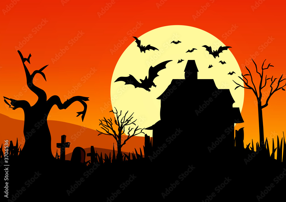 Paysage Halloween - La maison