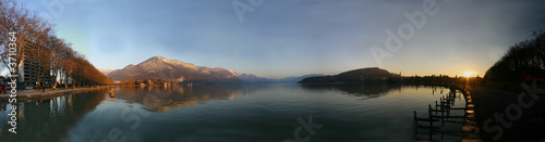 Annecy Lake Landscape Sunset #3710364