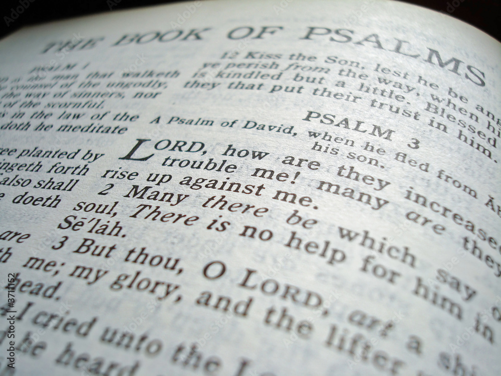 Fototapeta premium Bible Book of psalms title page